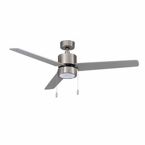 Ceiling Fan Aldea III 3-Blade Indoor Ceiling Fan - Brushed Nickel Finish - Brushed Nickel Blade - 52in. Sweep - 15W Integrated LED Module