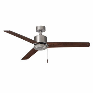 Ceiling Fan Aldea III 3-Blade Indoor Ceiling Fan - Brushed Nickel Finish - Walnut Blade - 52in. Sweep