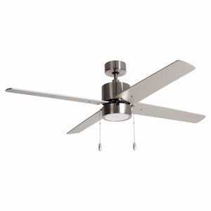 Ceiling Fan Aldea IV 4-Blade Indoor Ceiling Fan - Brushed Nickel Finish - Brushed Nickel Blade - 52in. Sweep - 15W Integrated LED Module