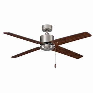 Ceiling Fan Aldea IV 4-Blade Indoor Ceiling Fan - Brushed Nickel Finish - Walnut Blade - 52in. Sweep