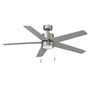 Ceiling Fan Aldea V 5-Blade Indoor Ceiling Fan - Brushed Nickel Finish - Brushed Nickel Blade - 52in. Sweep - 16W Integrated LED Module