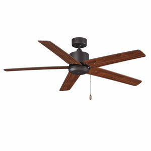 Ceiling Fan Aldea V 5-Blade Indoor Ceiling Fan - Oil Rubbed Bronze Finish - Walnut Blade - 52in. Sweep
