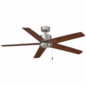 Ceiling Fan Aldea VI 5-Blade Indoor Ceiling Fan - Brushed Nickel Finish - Walnut Blade - 52in. Sweep