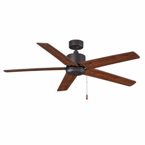 Ceiling Fan Aldea VI 5-Blade Indoor Ceiling Fan - Oil Rubbed Bronze Finish - Walnut Blade - 52in. Sweep