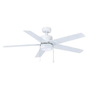 Ceiling Fan Aldea VI 5-Blade Indoor Ceiling Fan - White Finish - White Blade - 52in. Sweep - 16W Integrated LED Module