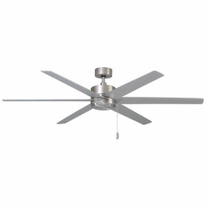 Ceiling Fan Aldea X 6-Blade Indoor Ceiling Fan - Brushed Nickel Finish - Brushed Nickel Blade - 60in. Sweep