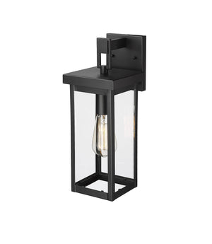Wall Sconces Barkeley Outdoor Wall Sconce - Powder Coated Black - Clear Glass - 7.5in. Extension - E26 Medium Base