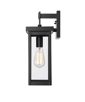 Wall Sconces Barkeley Outdoor Wall Sconce - Powder Coated Black - Clear Glass - 7.5in. Extension - E26 Medium Base