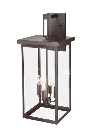 Wall Sconces Barkeley Outdoor Wall Sconce - Powder Coated Bronze - Clear Glass - 13in. Extension - E26 Candelabra Base