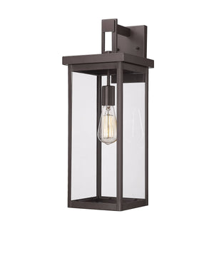 Wall Sconces Barkeley Outdoor Wall Sconce - Powder Coated Bronze - Clear Glass - 9.5in. Extension - E26 Medium Base