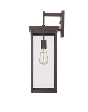 Wall Sconces Barkeley Outdoor Wall Sconce - Powder Coated Bronze - Clear Glass - 9.5in. Extension - E26 Medium Base