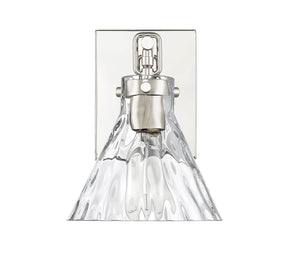 Wall Sconces Barlon Wall Sconce - Polished Nickel - Clear Water Glass - 7.75in. Extension - E26 Medium Base