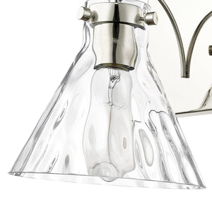 Wall Sconces Barlon Wall Sconce - Polished Nickel - Clear Water Glass - 7.75in. Extension - E26 Medium Base