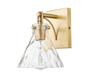 Wall Sconces Barlon Wall Sconce - Vintage Brass - Clear Water Glass - 7.75in. Extension - E26 Medium Base