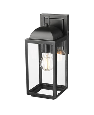 Wall Sconces Beaufort Outdoor Wall Sconce - Powder Coated Black - Clear Glass - 6in. Extension - E26 Medium Base