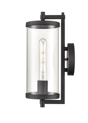 Wall Sconces Beckham Outdoor Wall Sconce - Textured Black - Clear Glass - 14in. Height - E26 Medium Base