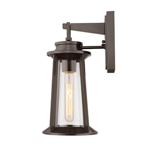 Wall Sconces Bolling Outdoor Wall Sconce - Powder Coat Bronze - Clear Glass - 8.375in Extension - E26 Medium Base