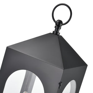 Post Top Lamps Bratton Outdoor Post Top Lantern - Powder Coated Black - Clear Glass - 8.75in. Diameter - E12 Candelabra Base