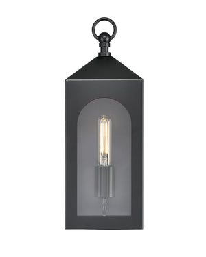 Wall Sconces Bratton Outdoor Wall Sconce - Powder Coated Black - Clear Glass - 6.5in. Extension - E26 Medium Base