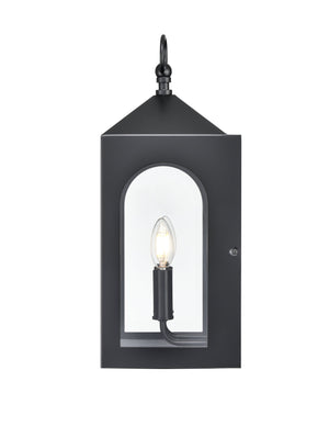 Wall Sconces Bratton Outdoor Wall Sconce - Powder Coated Black - Clear Glass - 7.75in. Extension - E26 Candelabra Base