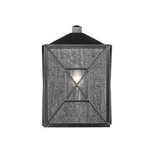 Wall Sconces Caswell Outdoor Wall Sconce - Powder Coated Black - Clear Seeded Glass - 5.5in. Extension - E26 Candelabra Base
