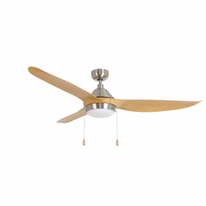 Ceiling Fan Colibri 3-Blade Indoor Ceiling Fan - Brushed Nickel Finish - Natural Maple Blade - 60in. Sweep - 16W Integrated LED Module