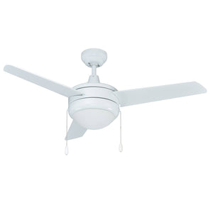 Ceiling Fan Contempo II 3-Blade Indoor Ceiling Fan - White Finish - White Blade - 44in. Sweep - 16W Integrated LED Module
