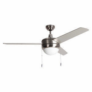 Ceiling Fan Contempo IV 3-Blade Indoor Ceiling Fan - Brushed Nickel Finish - Brushed Nickel Blade - 52in. Sweep - 16W Integrated LED Module