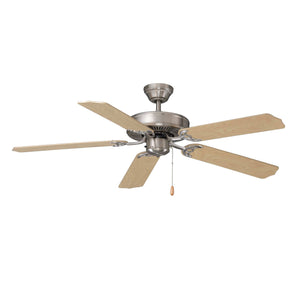 Ceiling Fan Desert Moon 5-Blade Indoor Ceiling Fan - Brushed Nickel Finish - Natural Maple Blade - 52in. Sweep