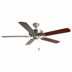Ceiling Fan Desert Moon 5-Blade Indoor Ceiling Fan - Brushed Nickel Finish - Rosewood Blade - 52in. Sweep
