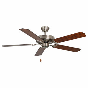 Ceiling Fan Desert Moon 5-Blade Indoor Ceiling Fan - Brushed Nickel Finish - Walnut Blade - 52in. Sweep