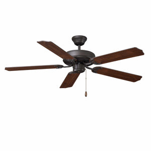 Ceiling Fan Desert Moon 5-Blade Indoor Ceiling Fan - Oil Rubbed Bronze Finish - Walnut Blade - 52in. Sweep