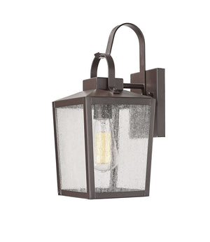 Wall Sconces Devens Outdoor Wall Sconce - Powder Coated Bronze - Clear Seeded Glass - 6.5in. Extension - E26 Medium Base