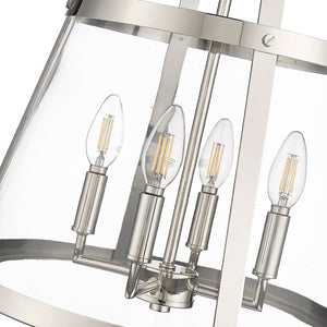 Pendant Fixtures Edelweiss Pendant - Polished Nickel - Clear Glass - 15.75in. Diameter - E12 Candelabra Base