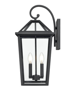 Wall Sconces Eston Outdoor Wall Sconce - Textured Black - Clear Glass - 11.375in. Extension - E26 Candelabra Base