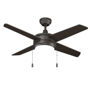 Ceiling Fan Europa IV 3-Blade Indoor Ceiling Fan - Oil Rubbed Bronze Finish - Oil Rubbed Bronze Blade - 52in. Sweep - 16W Integrated LED Module