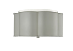 Flush Mounts Flush Mount Fixture - Cement Gray - Frosted Lens - 14in. Diameter - E26 Medium Base