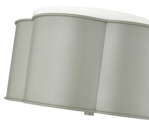 Flush Mounts Flush Mount Fixture - Cement Gray - Frosted Lens - 14in. Diameter - E26 Medium Base