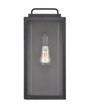 Wall Sconces Gallatin Outdoor Wall Sconce - Textured Black - Clear Glass - 19.2in. Height - E26 Medium Base
