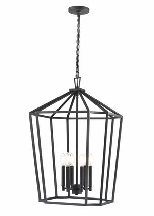 Pendant Fixtures Hylena Pendant Fixture - Textured Black - 18.5in. Diameter - E12 Candelabra Base