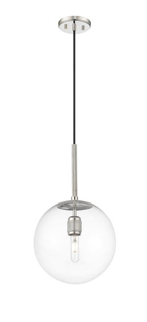 Pendant Fixtures Kairo Pendant Fixture - Polished Nickel - Clear Glass - 12in. Diameter - E26 Medium Base