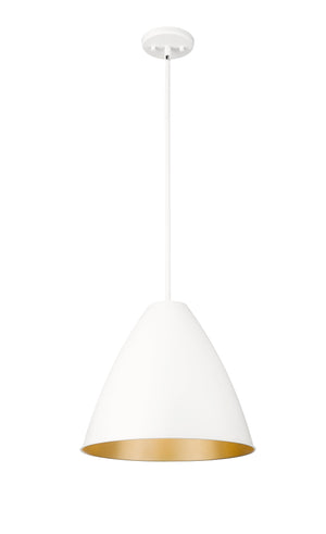 Pendant Fixtures Kayman Pendant Fixture - Matte White - 15in. Diameter - E26 Medium Base