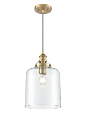 Pendant Fixtures Khrisa Pendant Fixture - Vintage Brass - Clear Hammered Glass - 10in. Diameter - E26 Medium Base