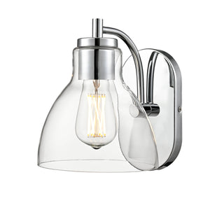 Wall Sconces Knightsdale Wall Sconce - Chrome - Clear Glass - 9in. Extension - E26 Medium Base