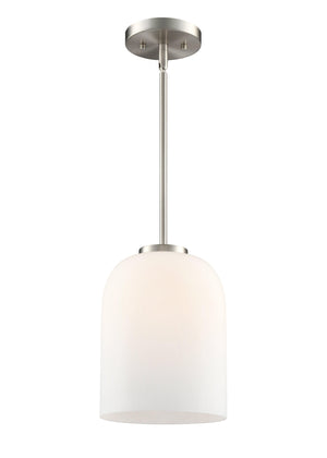 Pendant Fixtures Laphia Pendant Fixture - Brushed Nickel - Etched Opal Glass - 8in. Diameter - E26 Medium Base