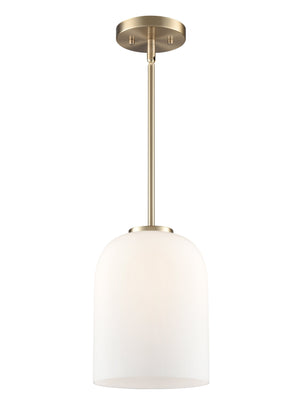 Pendant Fixtures Laphia Pendant Fixture - Modern Gold - Etched Opal Glass - 8in. Diameter - E26 Medium Base