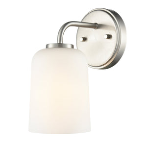 Wall Sconces Laphia Wall Sconce - Brushed Nickel - Etched Opal Glass - 7.5in. Extension - E26 Medium Base
