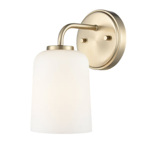 Wall Sconces Laphia Wall Sconce - Modern Gold - Etched Opal Glass - 7.5in. Extension - E26 Medium Base