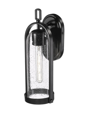 Wall Sconces Luxio Outdoor Wall Sconce - Powder Coated Black - Clear Glass - 6.5in. Extension - E26 Medium Base