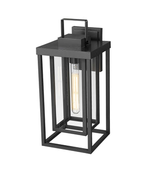 Wall Sconces McDonough Outdoor Wall Sconce - Powder Coated Black - Clear Glass - 9in. Extension - E26 Medium Base